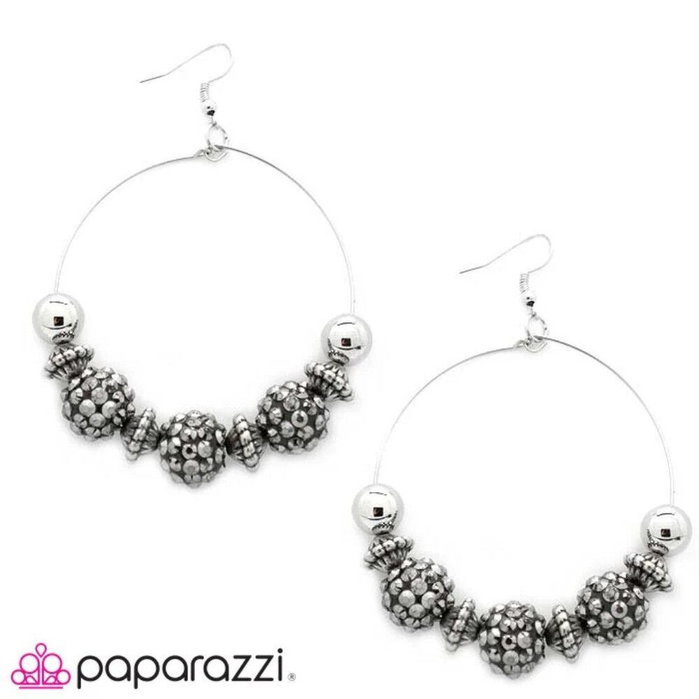 Paparazzi I Can Take A Compliment Silver Earrings